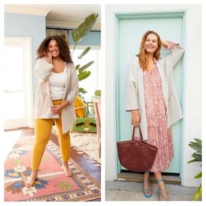 Donni ribbed sweater coat cardigan